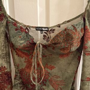 Mesh Velvet Burnout Bustier Sexy Romantic Goth Coquette Vamp Y2K Small